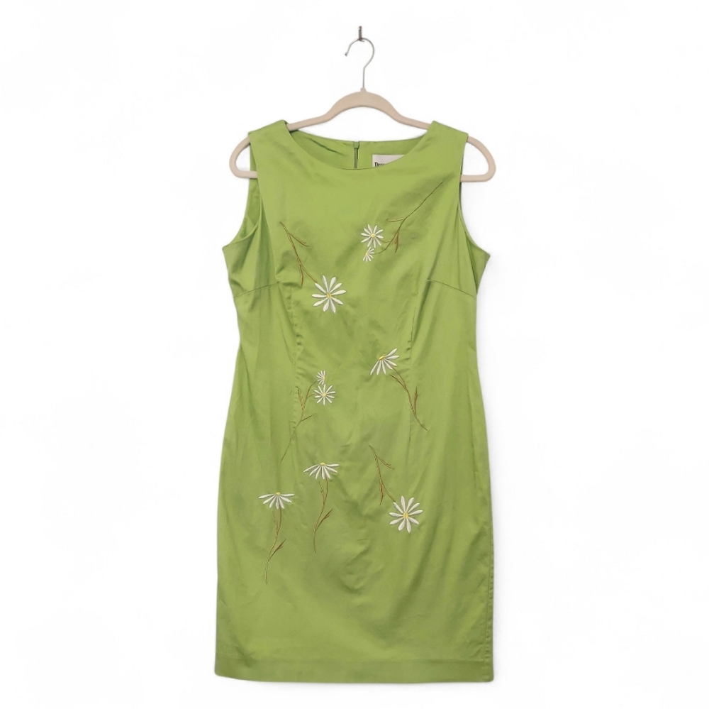 Vintage Danny & Nicole Green Floral Midi Dress